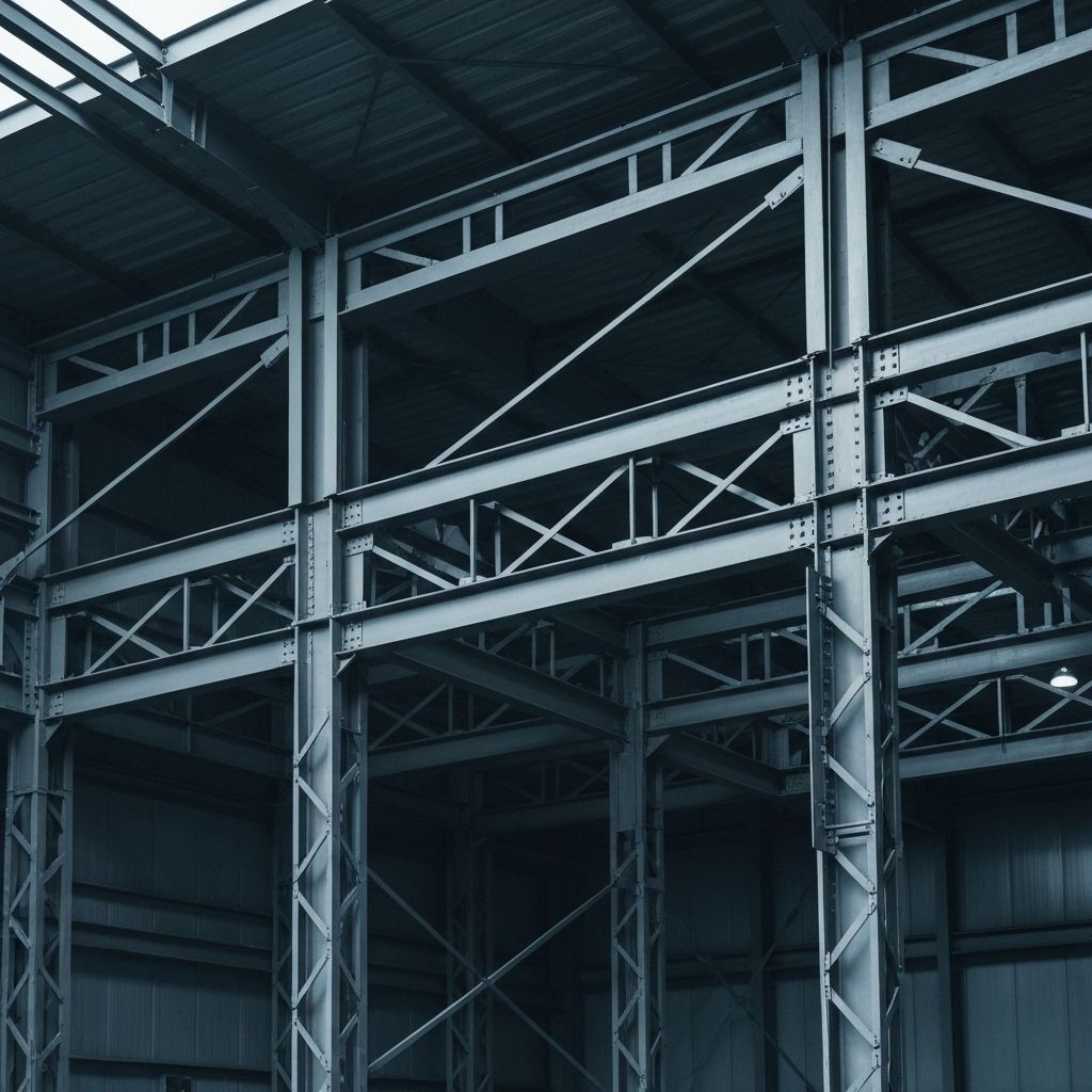 Industrial steel framework background